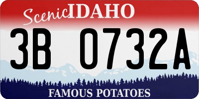 ID license plate 3B0732A