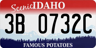 ID license plate 3B0732C