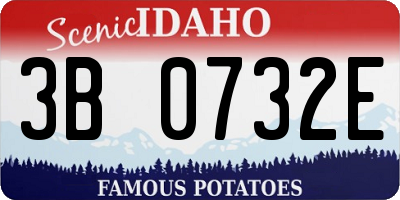 ID license plate 3B0732E