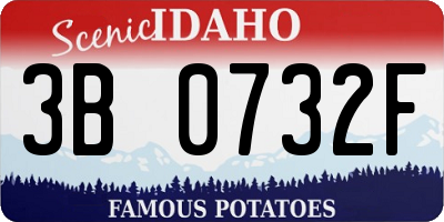 ID license plate 3B0732F