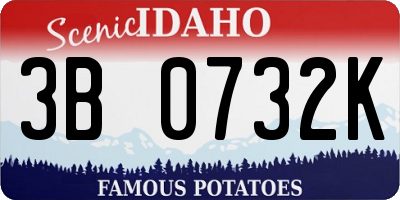 ID license plate 3B0732K