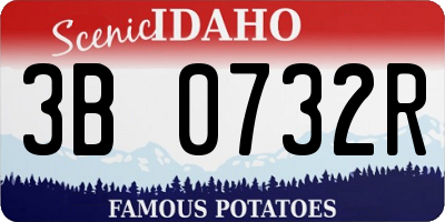 ID license plate 3B0732R