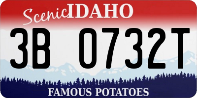 ID license plate 3B0732T
