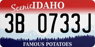 ID license plate 3B0733J