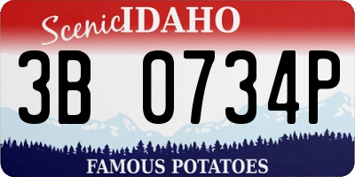 ID license plate 3B0734P
