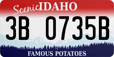 ID license plate 3B0735B