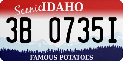 ID license plate 3B0735I