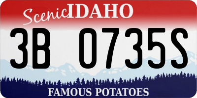 ID license plate 3B0735S