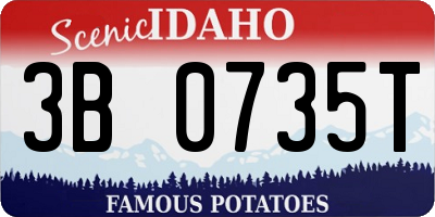 ID license plate 3B0735T