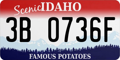 ID license plate 3B0736F