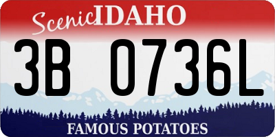 ID license plate 3B0736L
