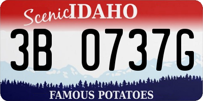 ID license plate 3B0737G