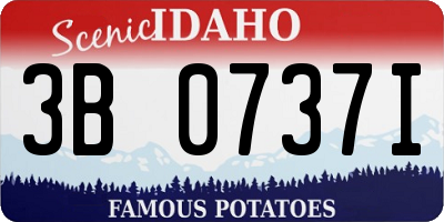 ID license plate 3B0737I