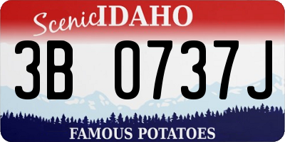 ID license plate 3B0737J