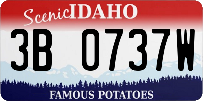 ID license plate 3B0737W