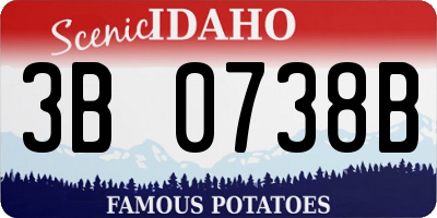ID license plate 3B0738B