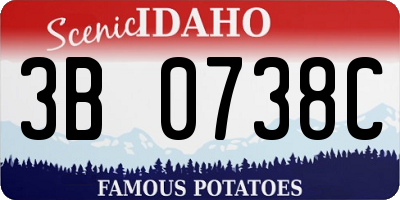 ID license plate 3B0738C