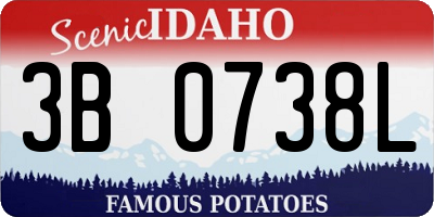 ID license plate 3B0738L