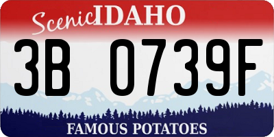 ID license plate 3B0739F