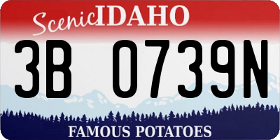 ID license plate 3B0739N