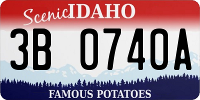 ID license plate 3B0740A