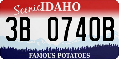 ID license plate 3B0740B
