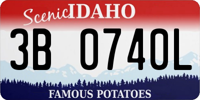 ID license plate 3B0740L