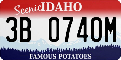 ID license plate 3B0740M