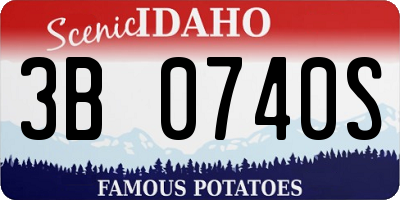 ID license plate 3B0740S