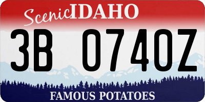 ID license plate 3B0740Z