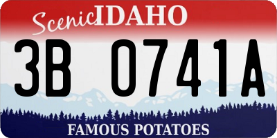 ID license plate 3B0741A