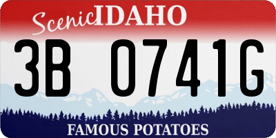ID license plate 3B0741G
