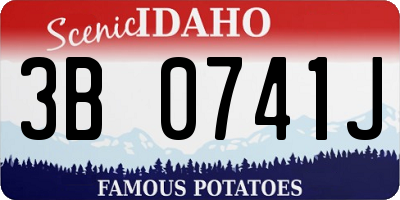 ID license plate 3B0741J