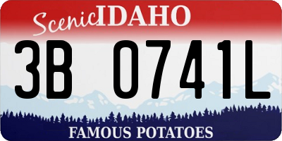 ID license plate 3B0741L