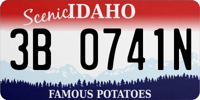 ID license plate 3B0741N