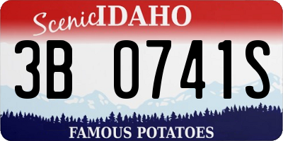 ID license plate 3B0741S