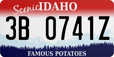 ID license plate 3B0741Z