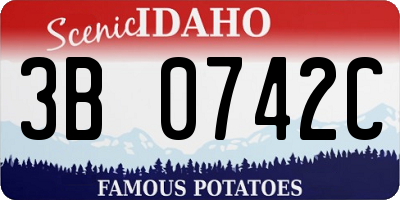 ID license plate 3B0742C
