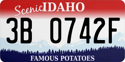 ID license plate 3B0742F