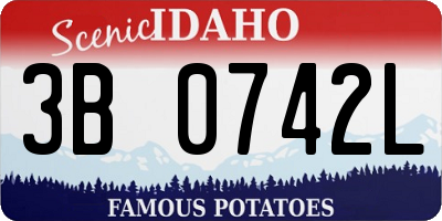 ID license plate 3B0742L