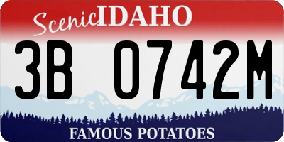 ID license plate 3B0742M