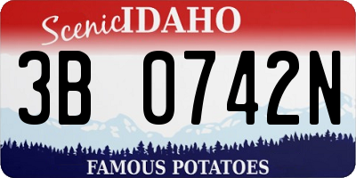 ID license plate 3B0742N