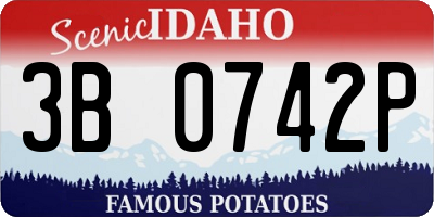 ID license plate 3B0742P