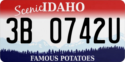 ID license plate 3B0742U