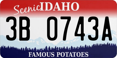 ID license plate 3B0743A
