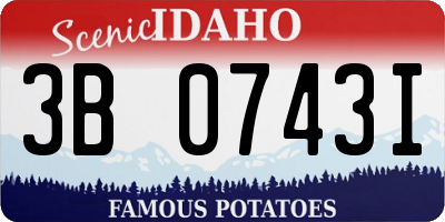ID license plate 3B0743I