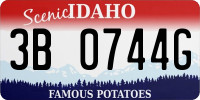 ID license plate 3B0744G
