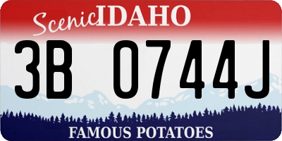 ID license plate 3B0744J