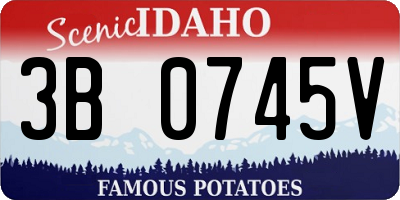 ID license plate 3B0745V