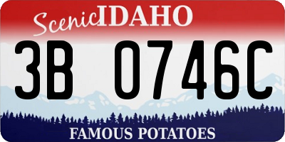ID license plate 3B0746C